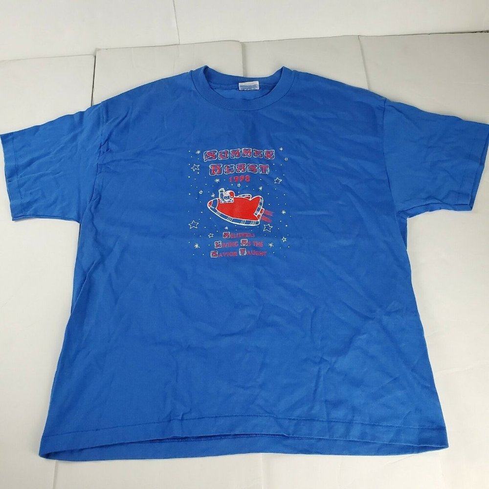 Vintage Hanes Size XL Summer Blast 1998 Blue Short